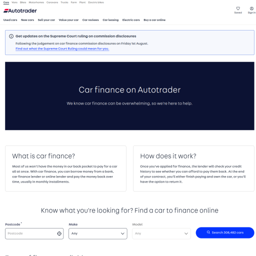 Autotrader Car Finance