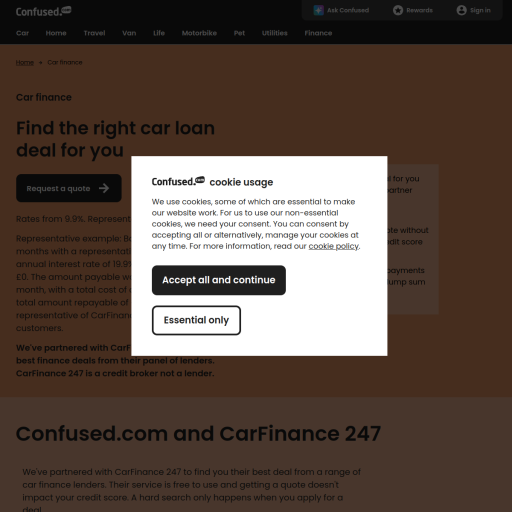 Confused.com Car Finance